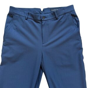 Dunning Golf Performance Stretch Chino Pants Mens 32x32 Navy Blue Flat Front